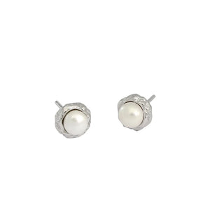 925 Silver Freshwater Pearl Stud Earrings for Women YME923
