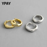 925 Sterling Silver Hoop Earrings Korea INS Wave Earring YME617