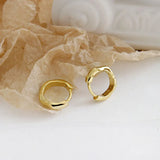 925 Sterling Silver Hoop Earrings Korea INS Wave Earring YME617