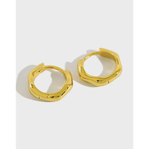925 Sterling Silver Hoop Earrings Korea INS Wave Earring YME617