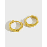 925 Sterling Silver Hoop Earrings Korea INS Wave Earring YME617