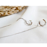 925 Silver Lightning Zircon Long Dangle Earrings for Women