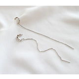 925 Silver Lightning Zircon Long Dangle Earrings for Women