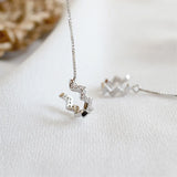 925 Silver Lightning Zircon Long Dangle Earrings for Women