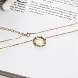 925 Silver Circle Pendant Necklace for Women YMN185