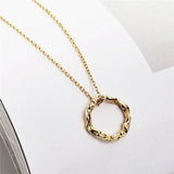 925 Silver Circle Pendant Necklace for Women YMN185