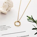 925 Silver Circle Pendant Necklace for Women YMN185