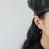 925 Sterling Silver Pin Stud Earrings Korea INS Brinco YME539
