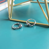 925 Silver Vintage Beads Hoop Earrings for Women YME235