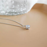 925 Silver Zircon Pendant Necklace Fine Jewelry