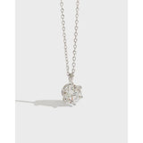 925 Silver Zircon Pendant Necklace Fine Jewelry