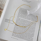 925 Sterling Silver Choker Necklace Korea Double Layers YMN171
