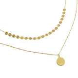 925 Sterling Silver Choker Necklace Korea Double Layers YMN171