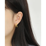 925 Sterling Silver Hoop Earrings Double Layers Twisted Circle Fine Jewelry