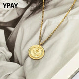 925 Sterling Silver Round Flower Pendant Necklace for Women
