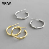925 Sterling Silver Stud Earring for Women Korea INS Irregular Uneven Earrings
