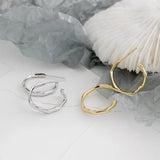 925 Sterling Silver Stud Earring for Women Korea INS Irregular Uneven Earrings