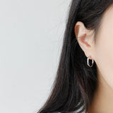 925 Sterling Silver Stud Earring for Women Korea INS Irregular Uneven Earrings