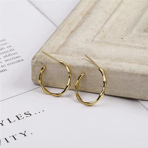 925 Sterling Silver Stud Earrings Plated Minimalist Party Jewelry YME576