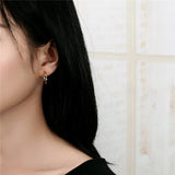 925 Sterling Silver Stud Earrings Plated Minimalist Party Jewelry YME576