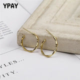 925 Sterling Silver Stud Earrings Plated Minimalist Party Jewelry YME576