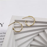 925 Sterling Silver Stud Earrings Plated Minimalist Party Jewelry YME576
