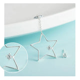 925 Sterling Silver Star Earrings Zircon Ear Lines Jewelry