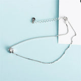 925 Sterling Silver Box Chain Star Anklet for Women Girls Leg Jewelry YMA028