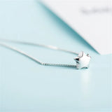925 Sterling Silver Box Chain Star Anklet for Women Girls Leg Jewelry YMA028