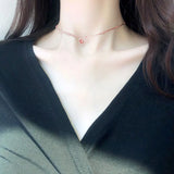 925 Sterling Silver LUCKY Beads Choker Necklace