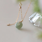 925 Silver Chain Necklace with Hetian Jade Pendant