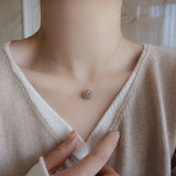 925 Silver Chain Necklace with Hetian Jade Pendant