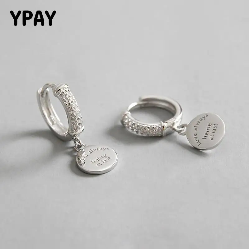 925 Sterling Silver Drop Earrings for Women Zircon Dangle Earing YME185