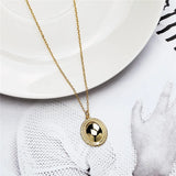 925 Silver Oval Pendant Necklace for Women Fine Jewelry Gift