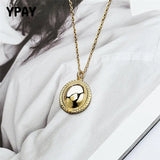 925 Silver Oval Pendant Necklace for Women Fine Jewelry Gift