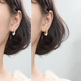 925 Sterling Silver Hoop Earrings For Women Small Round Tassel Earring
