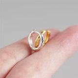 Real 925 Sterling Silver Hoop Earrings for Women Baroque Earring YME613