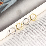 Real 925 Sterling Silver Hoop Earrings for Women Baroque Earring YME613