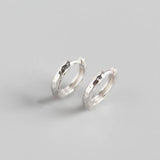 Real 925 Sterling Silver Hoop Earrings for Women Baroque Earring YME613