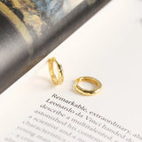 Real 925 Sterling Silver Hoop Earrings for Women Baroque Earring YME613