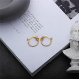 925 Sterling Silver Knotted Small Hoop Earrings for Women
