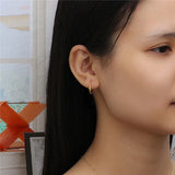925 Sterling Silver Knotted Small Hoop Earrings for Women
