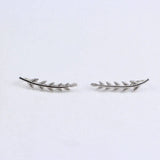 925 Sterling Silver Leaves Ear Clip for Women Clip-on Earrings