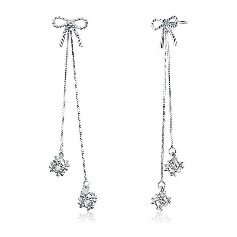 925 Silver Tassel Drop Earrings for Women YME030