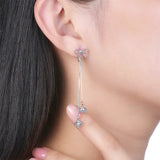 925 Silver Tassel Drop Earrings for Women YME030