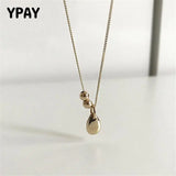 925 Silver Necklaces Water Drop Bead Pendant Necklace YMN180