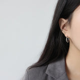 925 Sterling Silver Twisted Hoop Earrings for Women Vintage Charm Earring