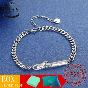 925 Silver Couple Chain Bracelet for Wedding Party