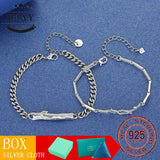 925 Silver Couple Chain Bracelet for Wedding Party