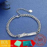 925 Silver Couple Chain Bracelet for Wedding Party